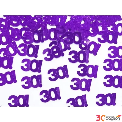 Party konfetti 30év lila Metál