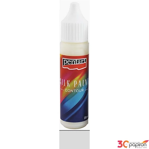 Kontúrozó selyemhez 20ml Pentart ezüst Pentart