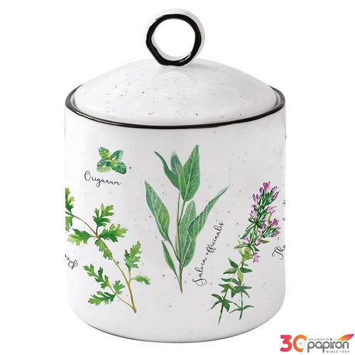 Konyhai tároló Porcelán 10,5x15,5cm,Herbarium