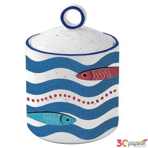 Konyhai tároló Porcelán 9x13cm,Sardine's Party