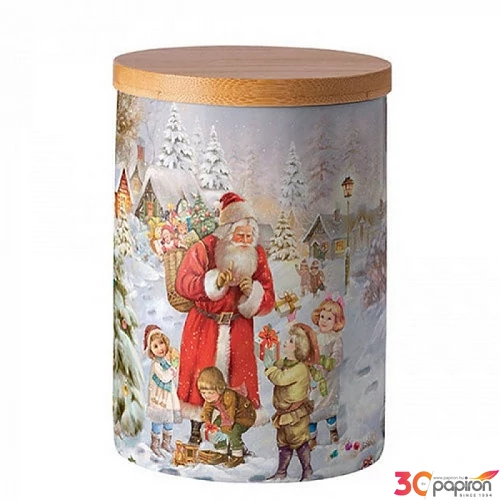 Konyhai tároló Porcelán Santa bringing presents 13,5x10cm