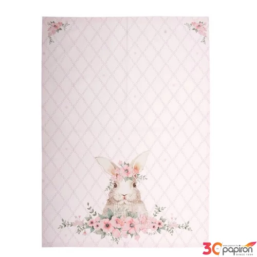 Konyharuha 50x70cm 100% pamut, Floral Easter Bunny