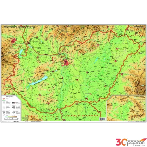 Asztali könyöklő STIEFEL Magyarország domborzata/Bortérkép Irodai kiegészítők STIEFELDUO387717K