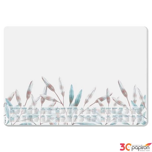 Könyökalátét Sigel 595x410 mm, 3 éves és heti tervezővel Frosted Leaves
