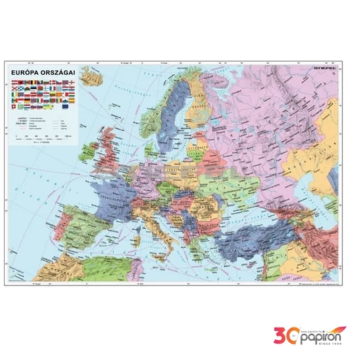 Könyöklő 66x45 duo kétoldalas Európa országai/Eu. gyerektérképe Irodai kiegészítők STIEFEL347377K