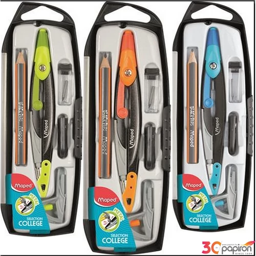 Körző készlet Maped 5 darabos, Metal Open, vegyes színek IMA536954