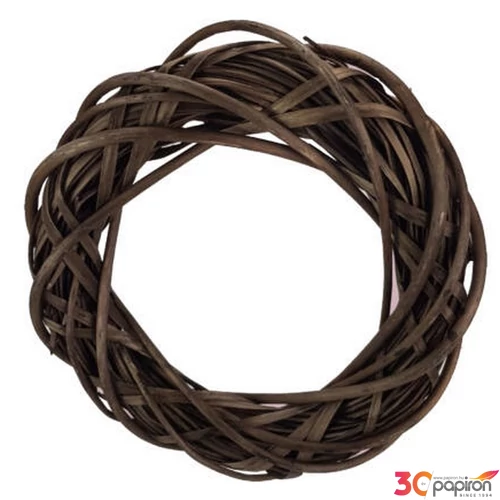 Koszorú vesszőből 30cm barna 30cm