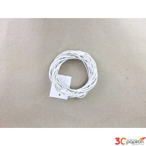 Koszorú vesszőből 10cm fehér 10cm