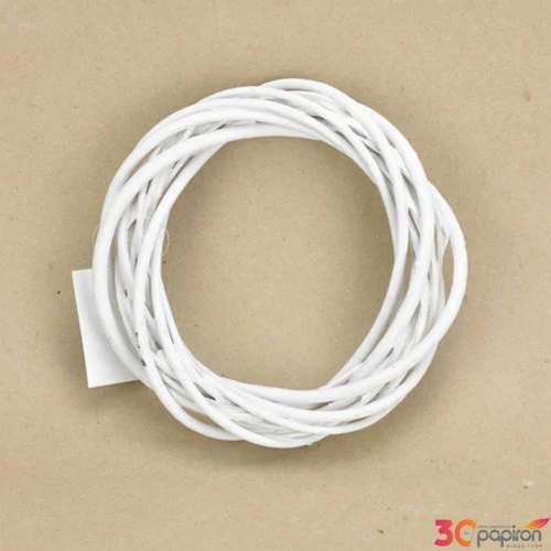 Koszorú vesszőből 15cm fehér 15cm 