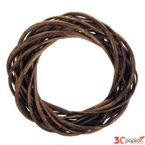 Koszorú vesszőből 25cm barna 25cm