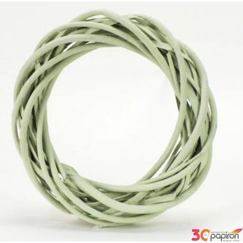 Koszorú vesszőből 30cm pasztell zöld, 30cm