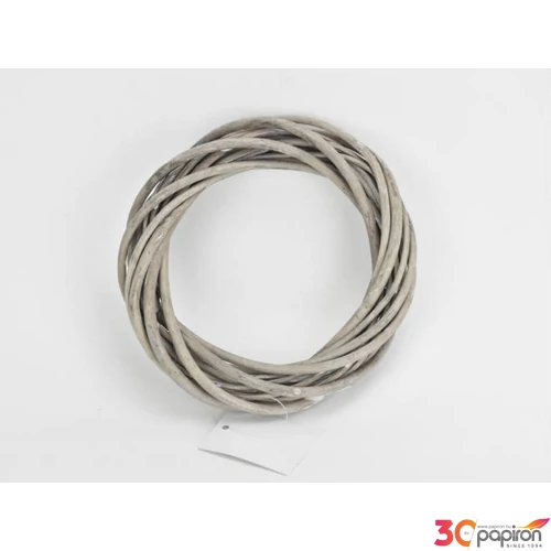 Koszorú vesszőből 15cm szürke 15cm