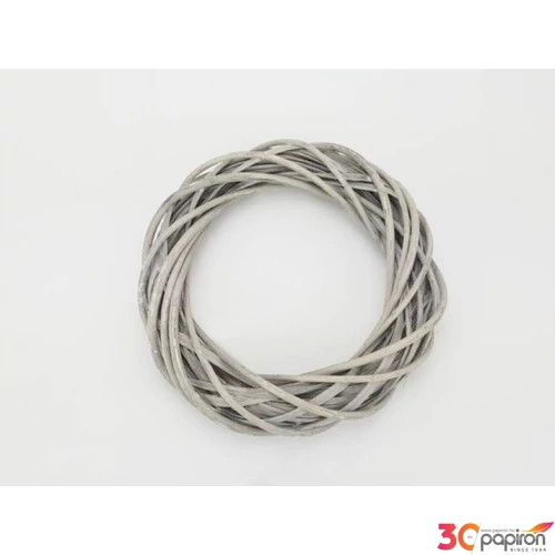 Koszorú vesszőből 20cm szürke 20cm 