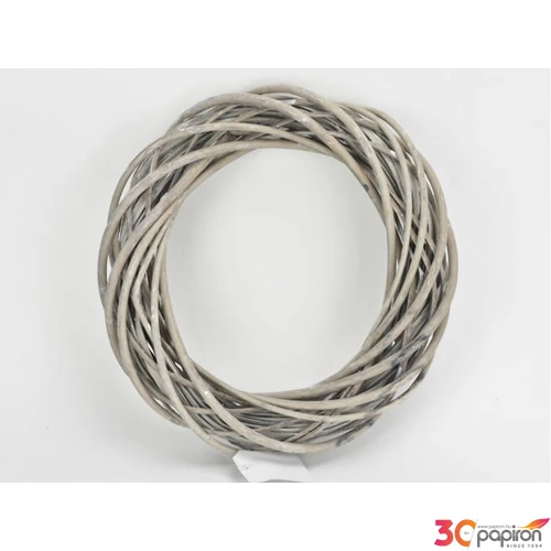 Koszorú vesszőből 25cm szürke 25cm 
