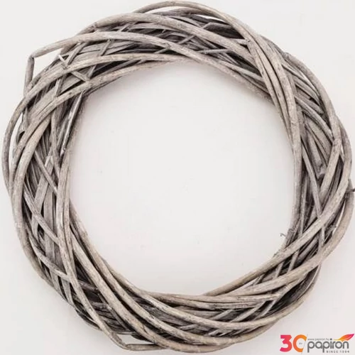 Koszorú vesszőből 35cm szürke 35cm