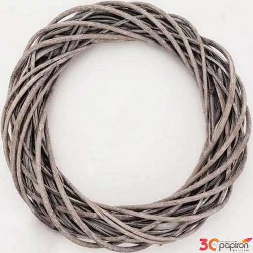 Koszorú vesszőből 30cm szürke 30cm 