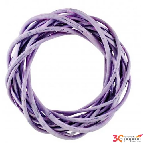 Koszorúalap vesszőből 15cm lila