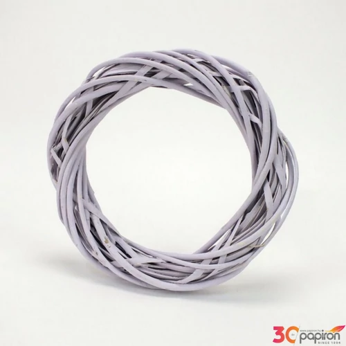 Koszorúalap vesszőből 25cm lila antikolt