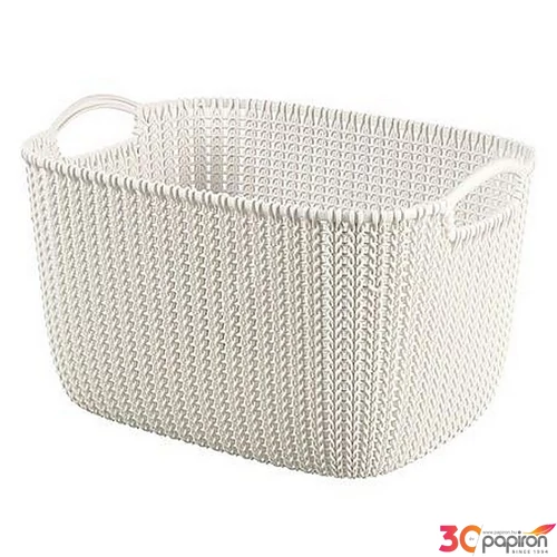 Kötött hatású kosár méret CURVER Knit fehér