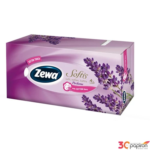 Kozmetikai kendő 4 rétegű 80db ZEWA Softis Levendula