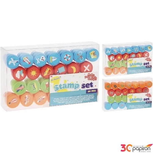 Bélyegző készlet 26db-os, 2 féle design
