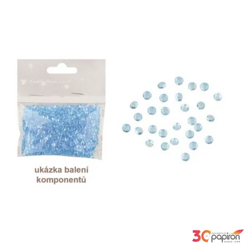 Kreatív dekor kövek kék, 3mm 20g
