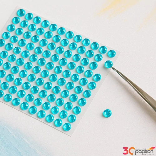 Kreatív dekor strasszkő öntapa égkék átm:5mm 25