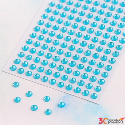 Kreatív dekor strasszkő öntapa égkék átm:6mm 25
