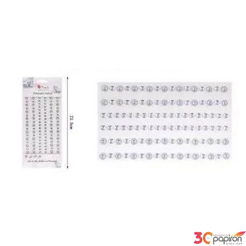 Kreatív dekor strasszkő öntapa fehér szín 25