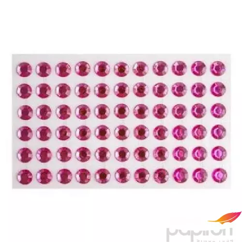 Kreatív dekor strasszkő öntapadós pink, 10mm