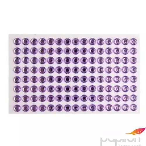 Kreatív dekor strasszkő öntapadós lila, 8mm