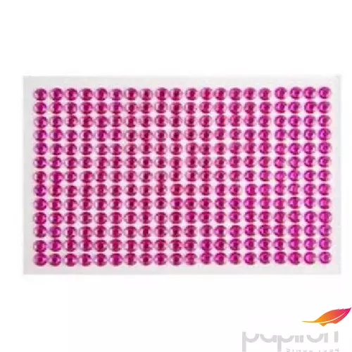 Kreatív dekor strasszkő öntapadós pink 6mm 