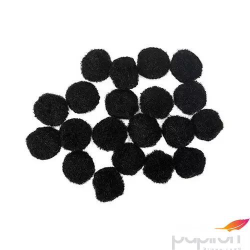 Kreatív dekoráció Junior pompom, fekete 20mm 20db/csomag, 137461