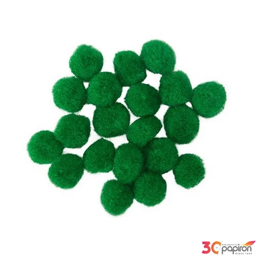 Kreatív dekoráció Junior pompom,zöld 20db/csomag, 137465
