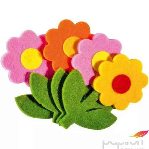 Kreatív dekoráció Junior filc virágok, 4db/csomag Tavaszi, húsvéti dekor