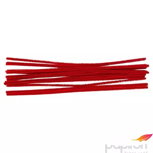 Kreatív dekoráció Junior zseníliaszál, piros 30cm 6cm 15db/csomag, 137488