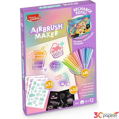 Kreatív festékszóró utántöltő pasztell színek MAPED CREATIV "Airbrush Maker