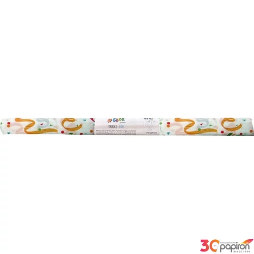 Krepp papír 50x200cm COOL BY VICTORIA, szalagmintás HPRV00143