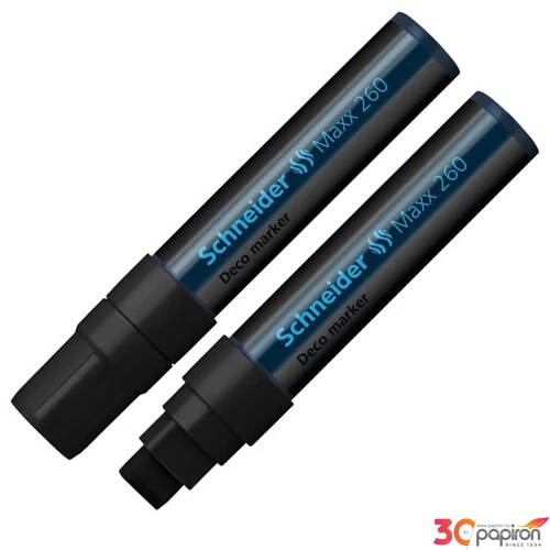 Krétamarker Schneider Maxx 260 5-15mm fekete folyékony kréta Írószerek SCHNEIDER 126001