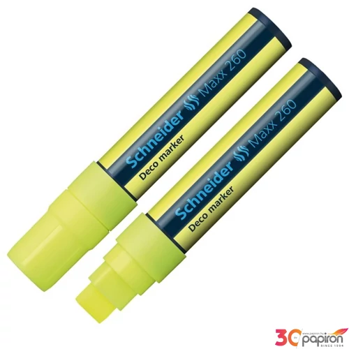 Krétamarker Schneider Maxx 260 5-15mm sárga folyékony kréta Írószerek SCHNEIDER 126005