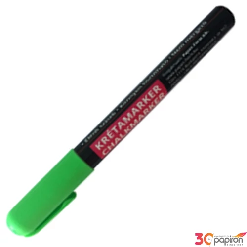 Krétamarker 3-6mm zöld kerek-vágott heggyel(forgatható heggyel) üvegmarker