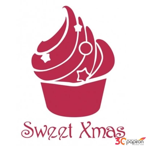 Stencil sweetxmas D méret 15x20cm