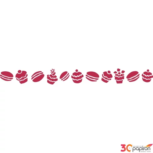 Stencil Pastries E méret 60x7cm