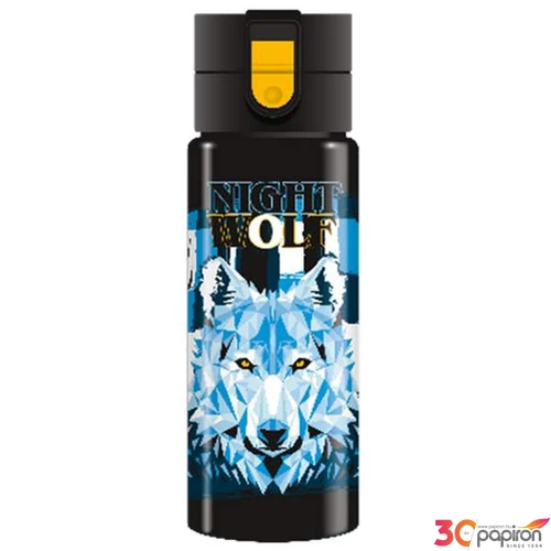 Kulacs Ars Una 475ml Nightwolf Farkas (5257) 23 55022576 Biztonságizáras PBA mentes kula