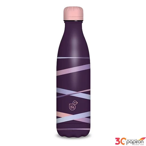 Kulacs Ars Una 500ml Duplafalú Fémkulacs Ribbon-Purple 22 55811682 Biztonságizáras PBA mentes kula