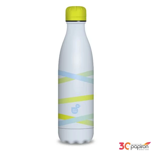 Kulacs Ars Una 500ml Duplafalú Fémkulacs Ribbon-Yellow 22 55811675 Biztonságizáras PBA mentes kula