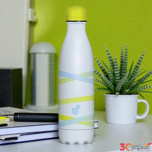 Ars Una kulacs fém 500ml 22 duplafalú Ribbon-Yellow 55811675 Prémium minőség