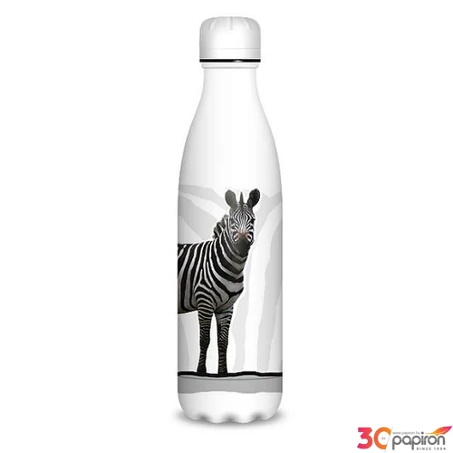 Kulacs Ars Una 500ml Duplafalú Fémkulacs Zebra (5160) 22 55811606 Biztonságizáras PBA mentes kula