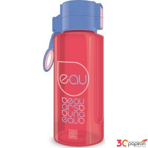 Kulacs Ars Una 650ml 21' AU áttetsző kék/piros 94759600 Biztonságizáras PBA mentes kula