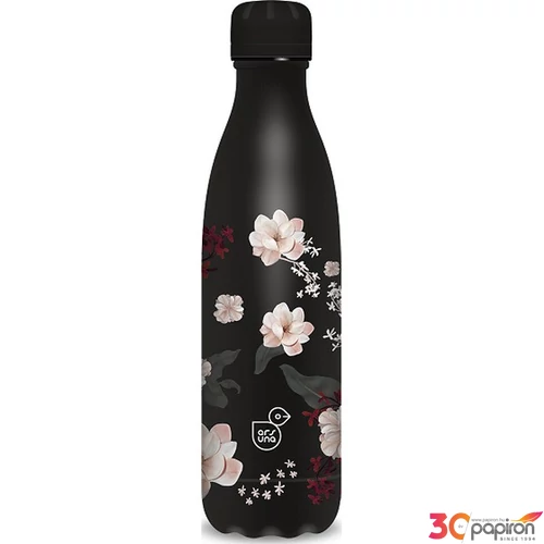 Kulacs fém 500ml Ars Una 24'' duplafalú Flowery black (5374) 55813747 Prémium minőség